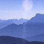 A panorama looking vaguely south-westwards from the Rosengarten.